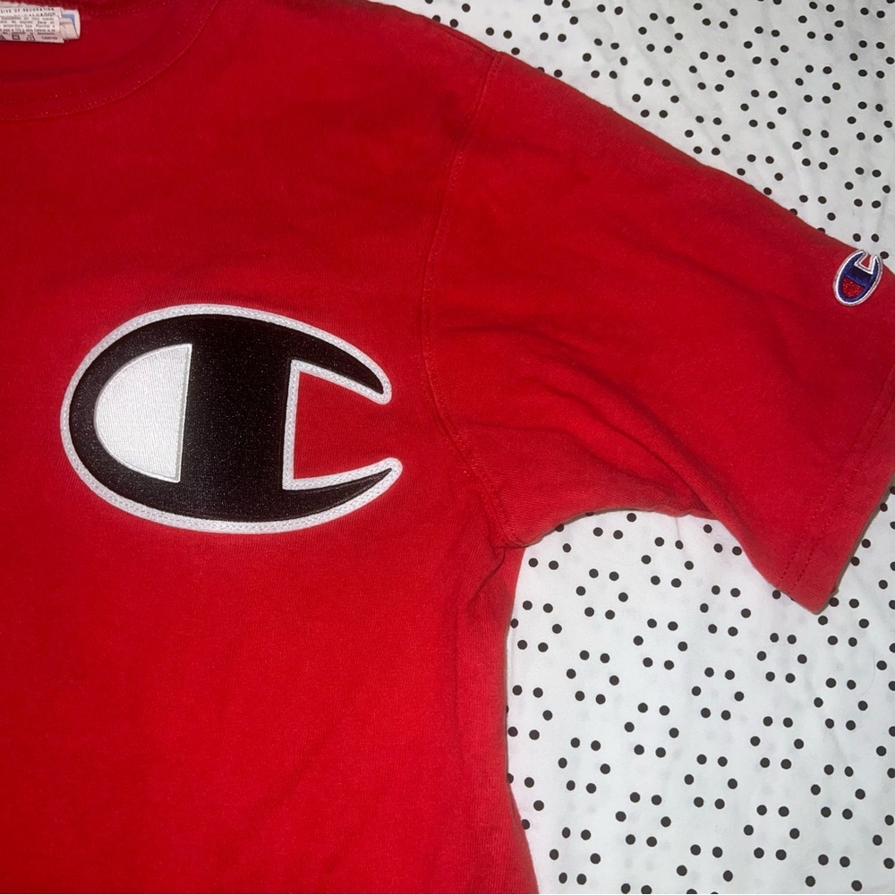 Red Vintage Champion Tee small - Picture 2 of 6